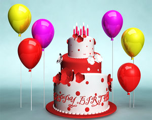3d birthday cake
