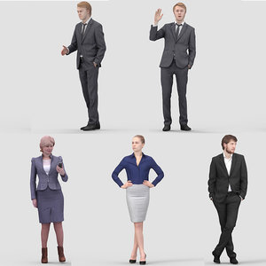 realistic business humans 3d 3ds