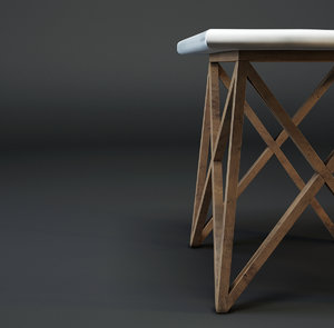 3d model criss cross table