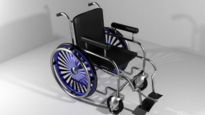 hospital furniture wheelchair 3d model