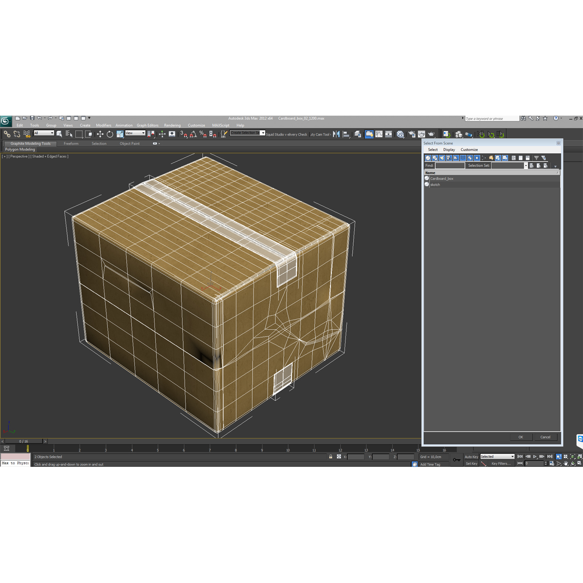 3ds max cardboard box 2