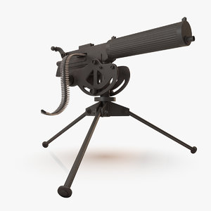 3d model machine gun