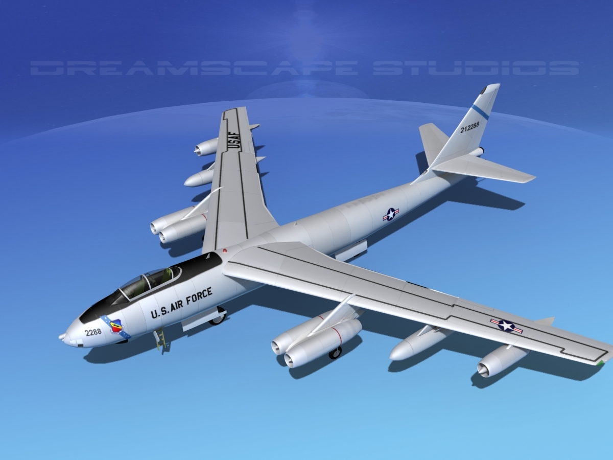 3d stratojet boeing b-47 bomber model