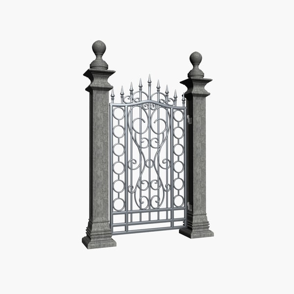 3d entry wrought iron model