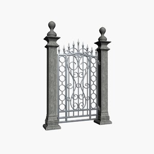 3d entry wrought iron model