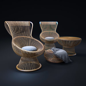 3d franco-albini-margherita-chairs