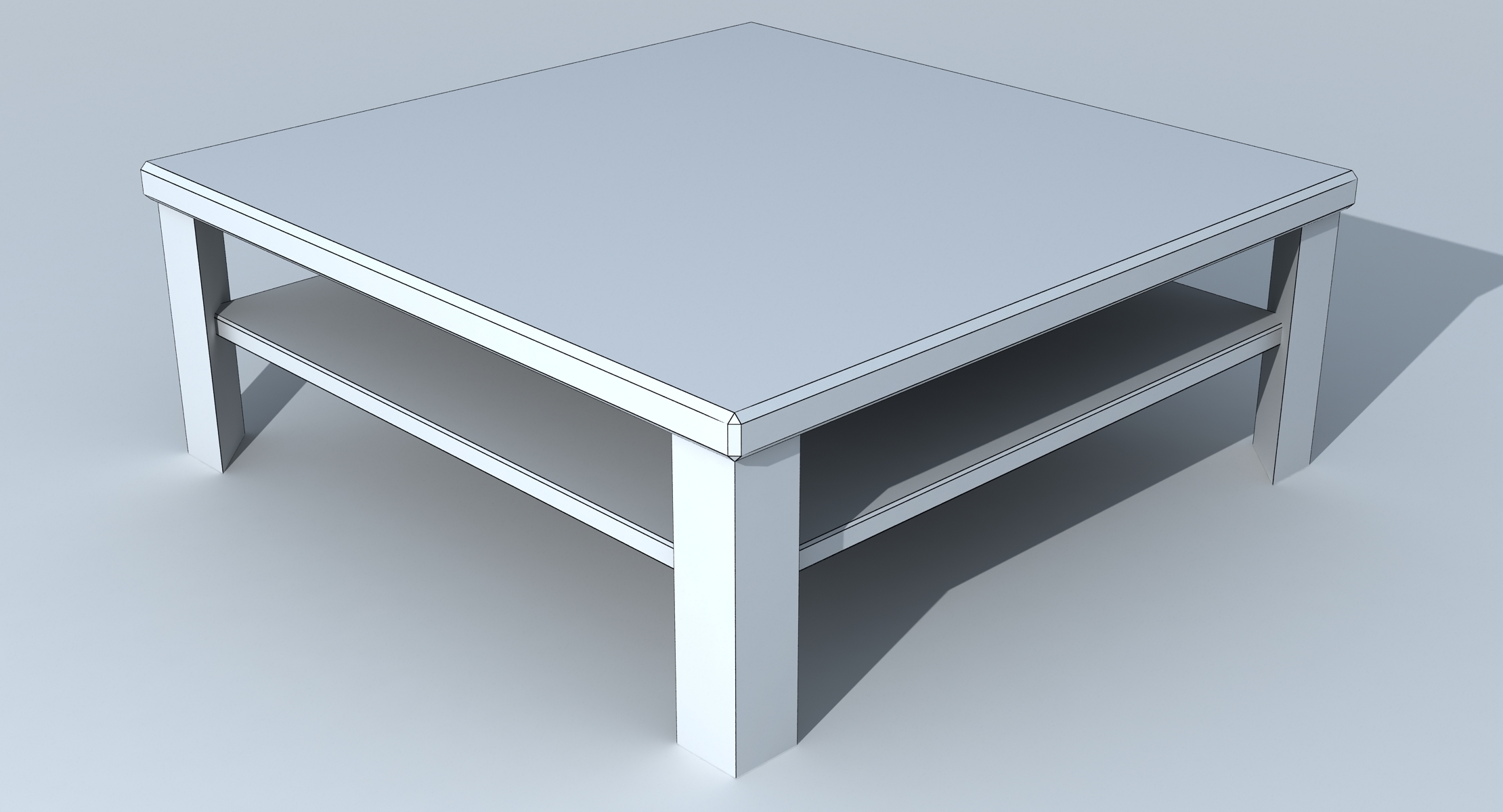 square coffee table 3d model