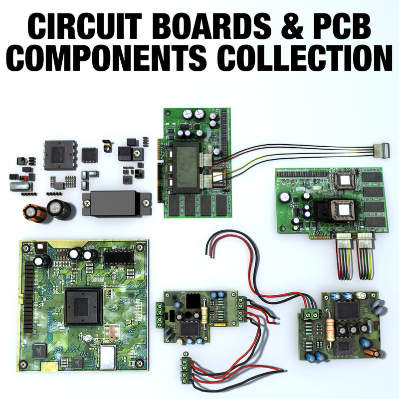 3d model circuit boards pcb components 