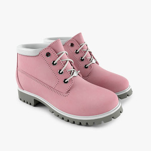 3d woman pink boot