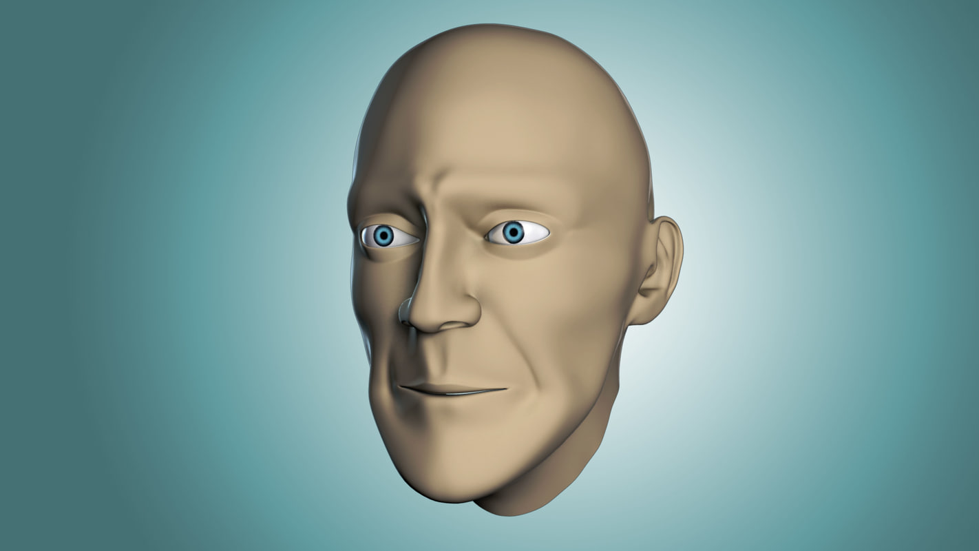 free head base mesh 3d model