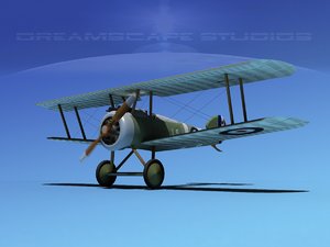 sopwith camel fighter 3d max