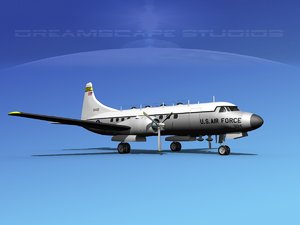 propellers convair military transport 3d dxf