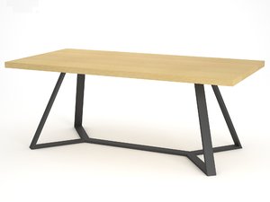 rectangular table domitalia archie-l200 3d model