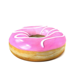 3d photorealistic donut cartoon