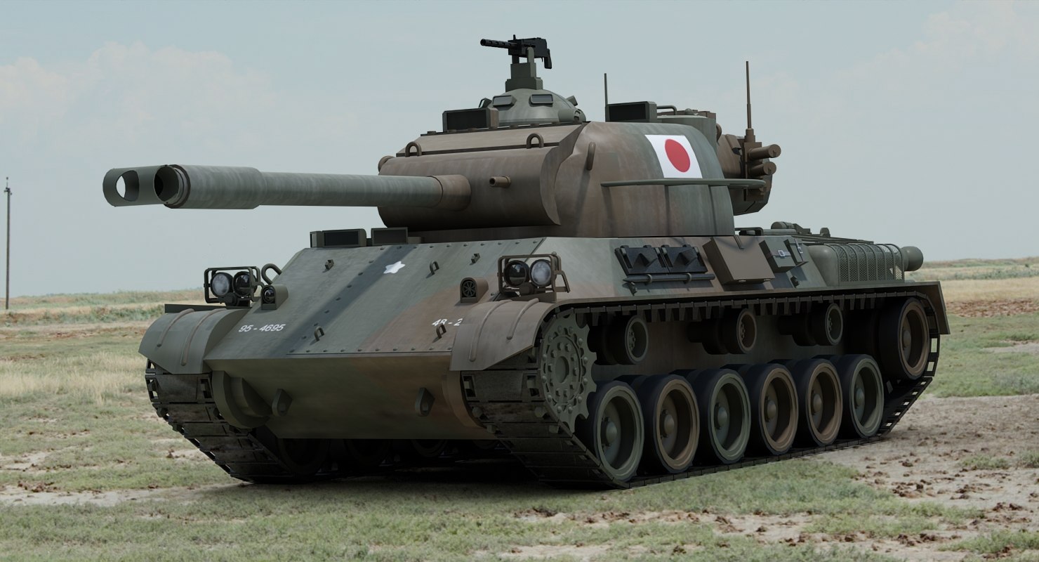 japan type 61 tank track 3d model