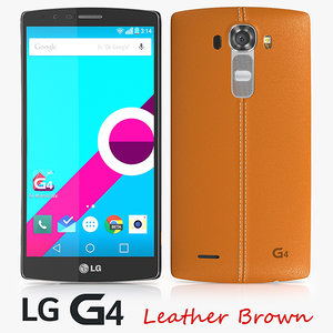 lg g4 leather brown 3d model
