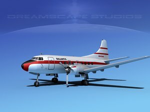 3d model propellers martin 202 airliners