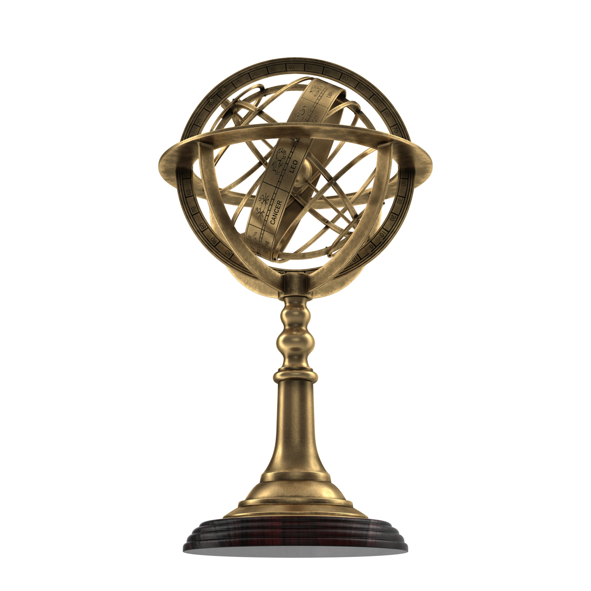 3d armillary sphere model