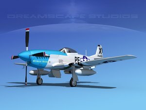 3d model of mustang cockpit p-51d