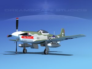 3d model mustang cockpit p-51d