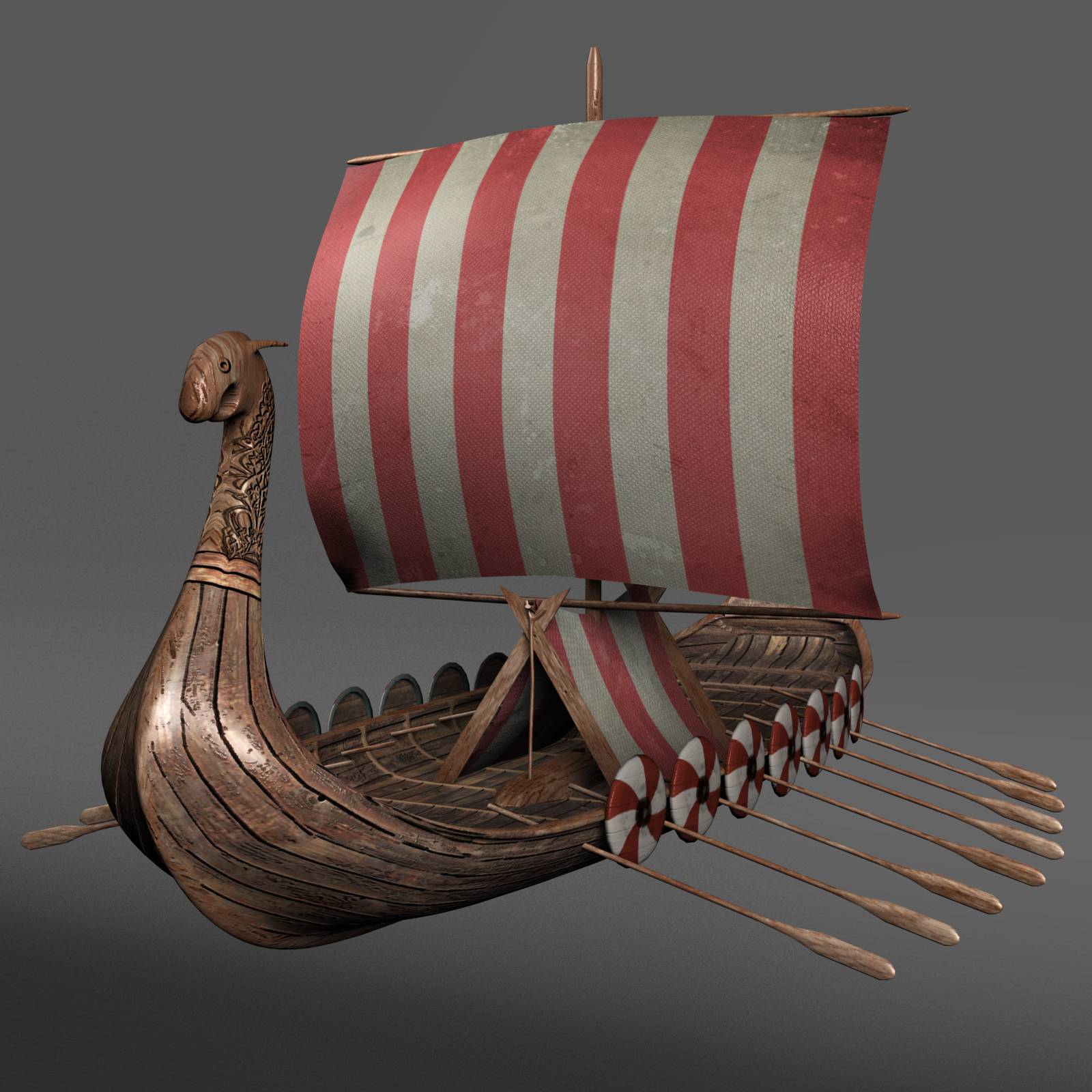 Ship Viking Longship 3d Model