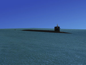 missile ohio class submarines 3d model