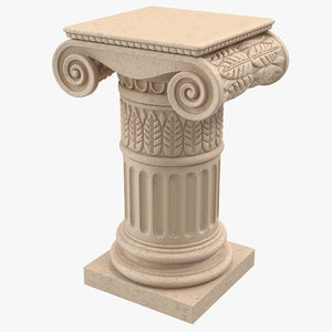 3ds max ionic order column pedestal