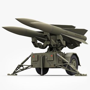 low-poly hawk missile launcher max