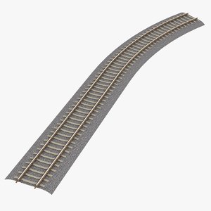 railroad track railway 3d model