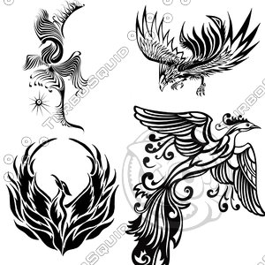 Four Phoenix Tattoos