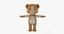 cartoon teddy bear rigged 3d ma