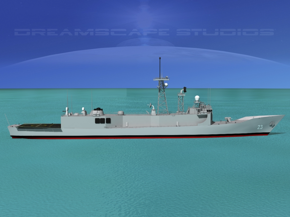 ffg-23 uss lewis b puller佩里级护卫舰3d模型