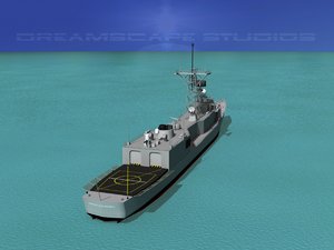 perry class frigate 3d dxf
