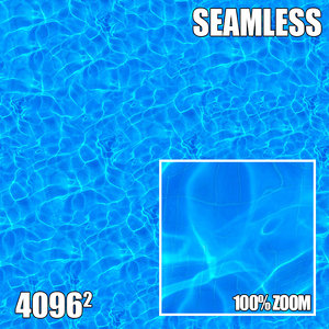4096 Seamless Pool Water