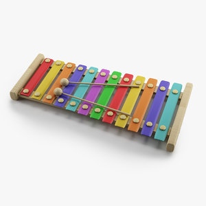 3d model of xylophone