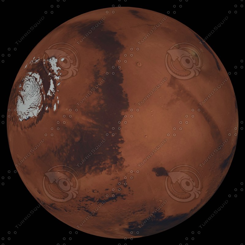 3d mars 32k surface color