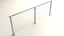 3d model of steel railing
