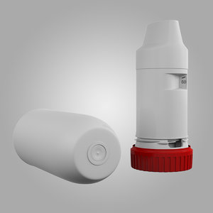 asthma inhaler 3d max