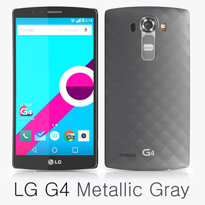 3d model of lg g4 metallic gray