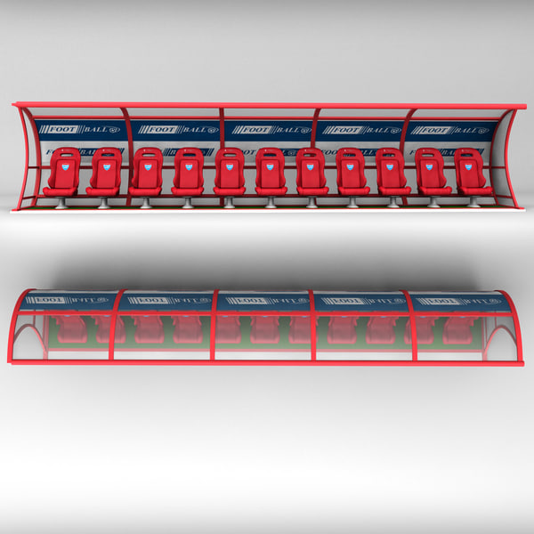 stadium seating reserve bench 3d 3ds