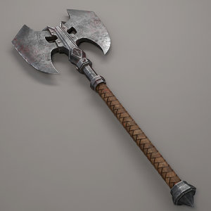 medieval axe 3d obj
