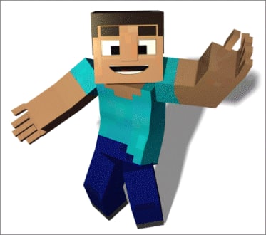 3d minecraft humanoid rig model