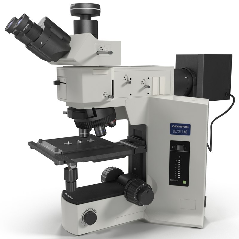 microscope olympus bx51m 3d model