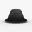 3d model fedora hat black