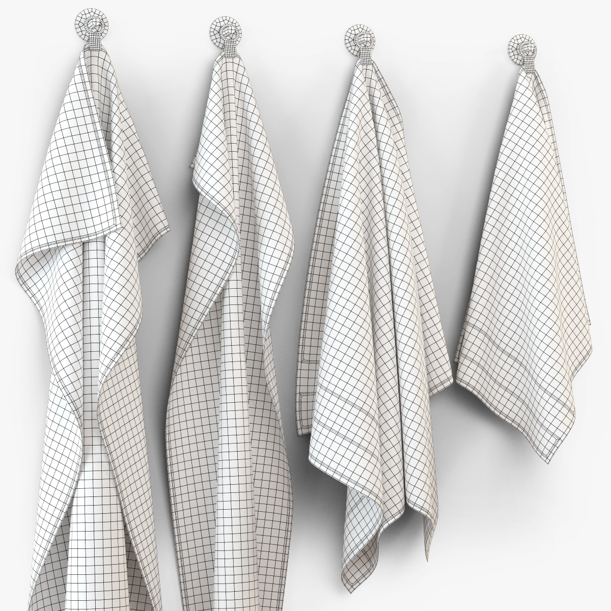 3d model towel cloth fabric