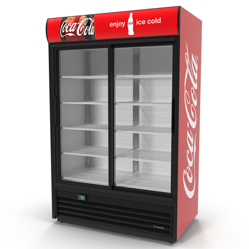 double door fridge coca cola