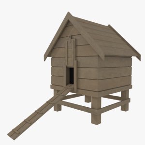 chicken coop 3d model
