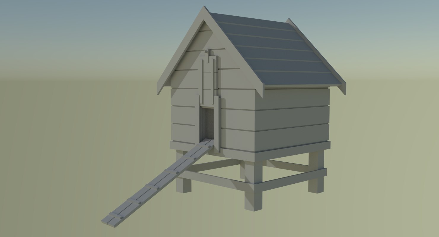  chicken coop 3d model