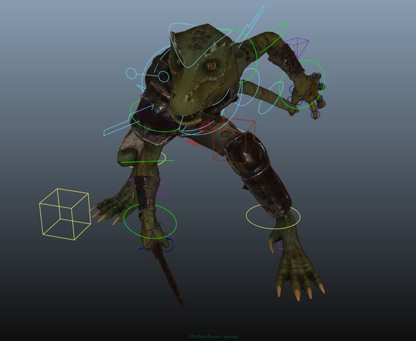 3d kobold lizard gen games model