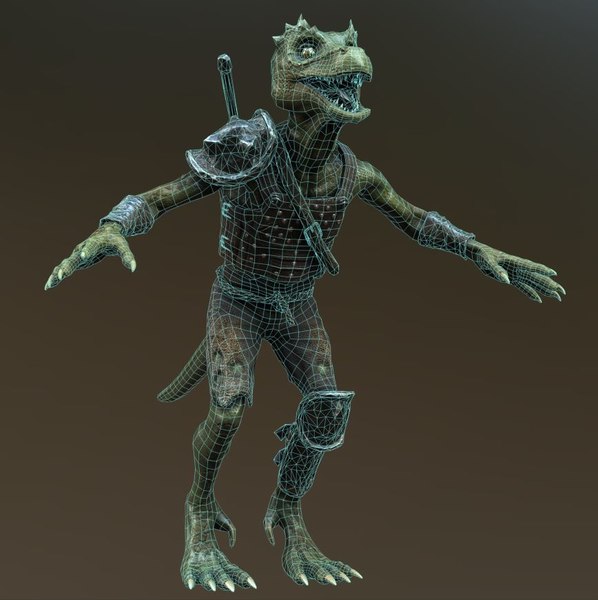 3d kobold lizard gen games model